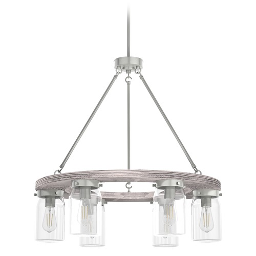 Devon Park Brushed Nickel Chandelier by Hunter Fan Company