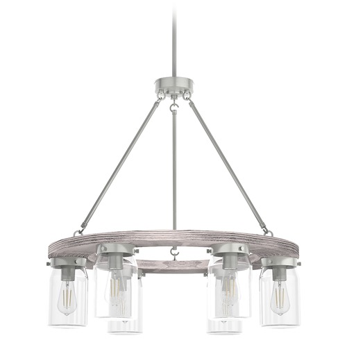 Hunter Fan Company Devon Park Brushed Nickel Chandelier by Hunter Fan Company 19211