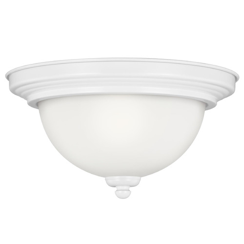 Generation Lighting Geary 10.50-Inch White LED Flush Mount by Generation Lighting 77063EN3-15