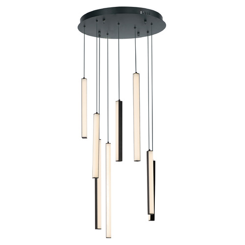 Hover 9-Light LED Pendant in Black by ET2 Lighting