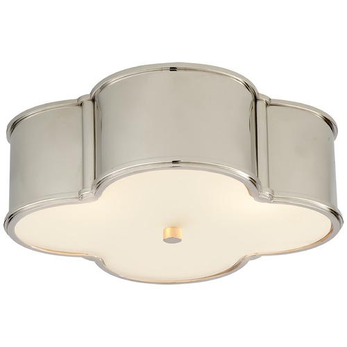 Alexa Hampton Basil Flush Mount in Polished Nickel by Visual Comfort Signature