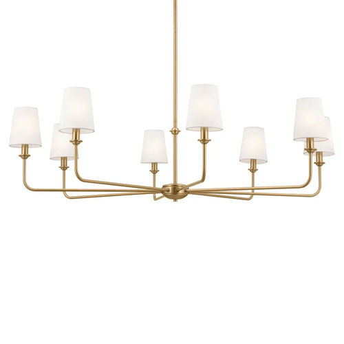 Pallas 8-Light Chandelier in Brushed Natural Brass by Kichler Lighting