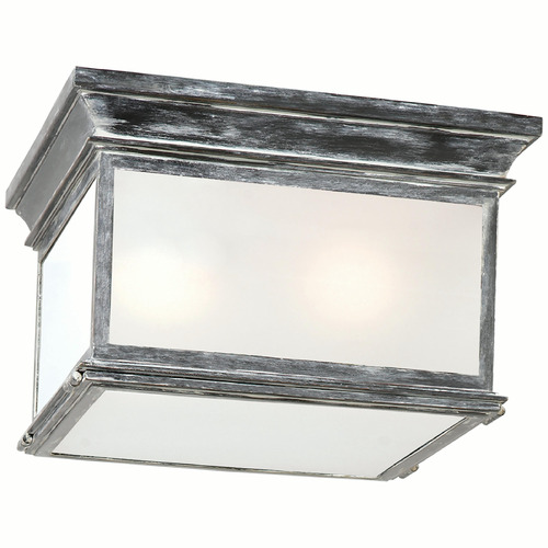 Visual Comfort Signature Collection E.F. Chapman Club Large Flush Mount in Weathered Zinc by VC Signature CHO4311WZFG