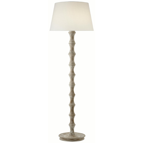 Visual Comfort Signature Collection Visual Comfort Signature Collection Bamboo Belgian White Floor Lamp with Empire Shade S111BW-L