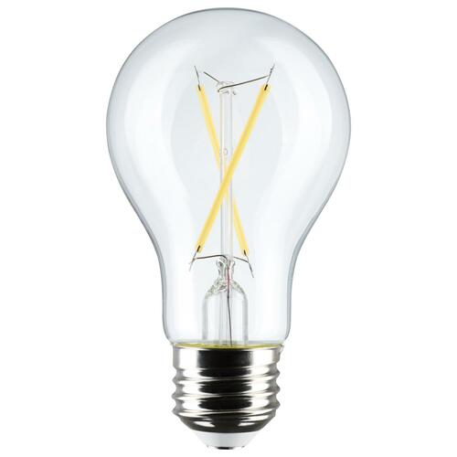 Satco Lighting 5W A19 2700K Clear Dimmable LED Light Bulb 4-Pack by Satco Lighting S12460