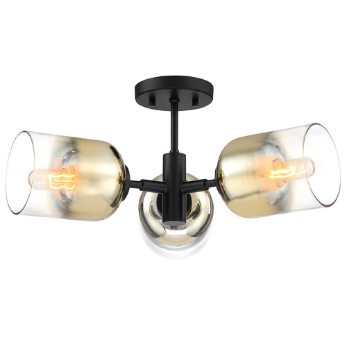 Designers Fountain Gatsby Matte Black Semi-Flushmount Light