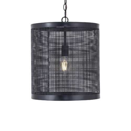 Hatcher 15-Inch Pendant in Black by Maxim Lighting