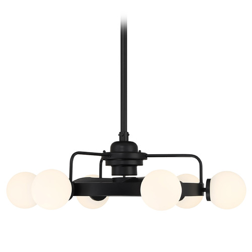 Savoy House Lighting Gibson Matte Black LED Ceiling Fan with Light