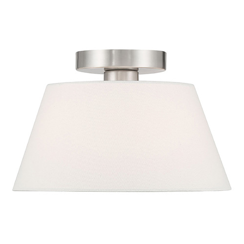 Meridian Brushed Nickel Semi-Flushmount Light