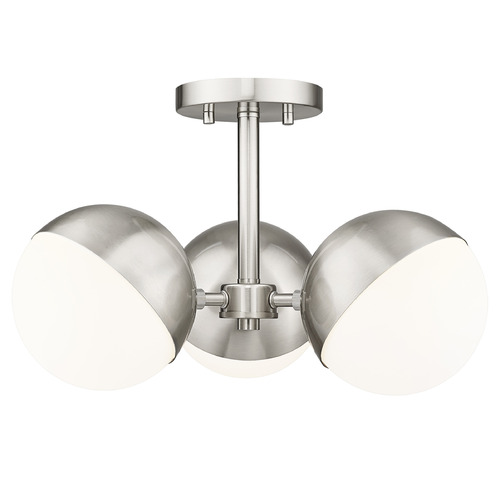 Z-Lite Realm Sphere Brushed Nickel Semi-Flushmount Light