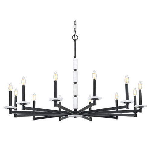 Z-Lite Z-Lite Kaden Matte Black Chandelier 3045-12MB