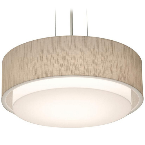 Afx Lighting Sanibel Satin Nickel Pendant Light with Drum Shade