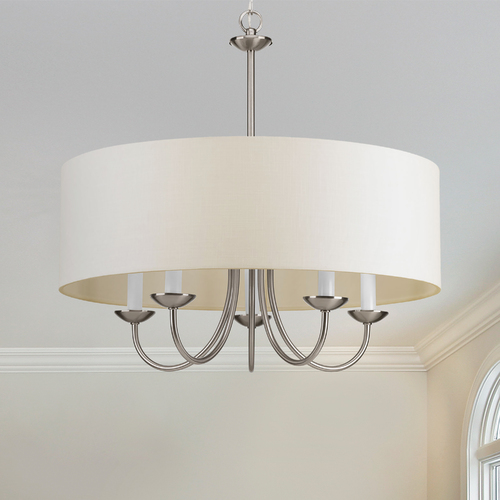 Progress Lighting Drum Pendant in Brushed Nickel by Progress Lighting P4217-09