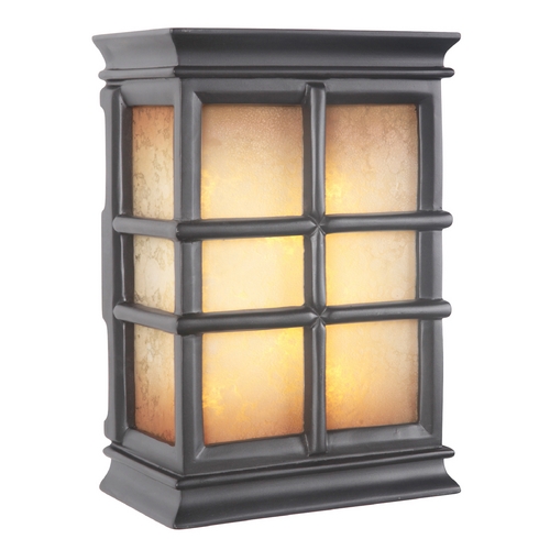Craftmade Lighting Hand-Carved Window Pane LED Chime in Black by Craftmade Lighting ICH1505-BK
