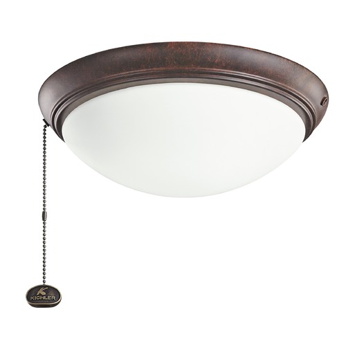 Low Profile LED Fan Light Kit in Tannery Bronze by Kichler Lighting