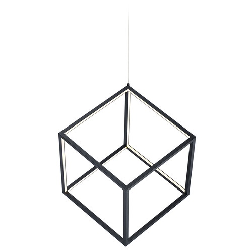 4 Square 20.50-Inch LED Pendant in Black by ET2 Lighting