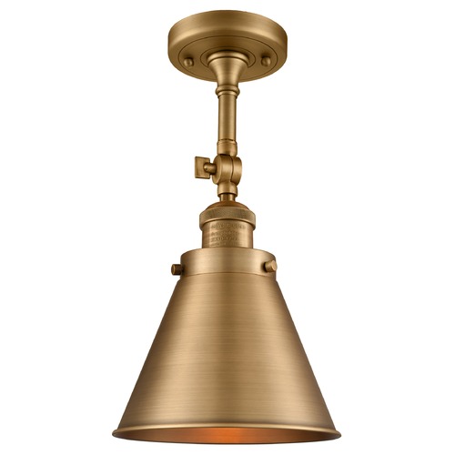 Innovations Lighting Innovations Lighting Appalachian Brushed Brass Semi-Flushmount Light 201F-BB-M13-BB