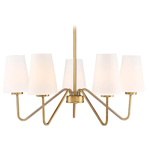 Meridian 25.75-Inch Chandelier in Natural Brass by Meridian M10060NB