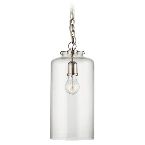 Visual Comfort Signature Collection Thomas OBrien Katie Cylinder Pendant in Nickel by Visual Comfort Signature TOB5226PNG3CG