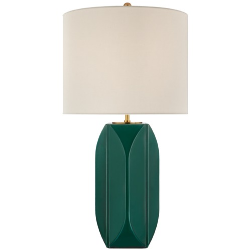 Visual Comfort Signature Collection Kate Spade New York Carmilla Lamp in Emerald Crackle by Visual Comfort Signature KS3630EGCL
