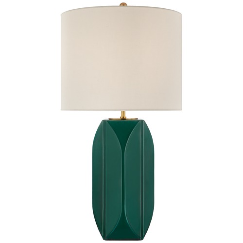 Kate Spade New York Carmilla Lamp in Emerald Crackle by Visual Comfort Signature