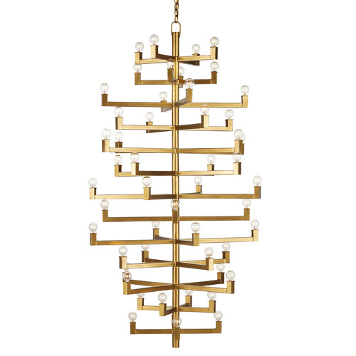 Currey and Company Lighting Andre Grande 71.75-Inch High Chandelier in Brass by Currey & Company 9000-0918