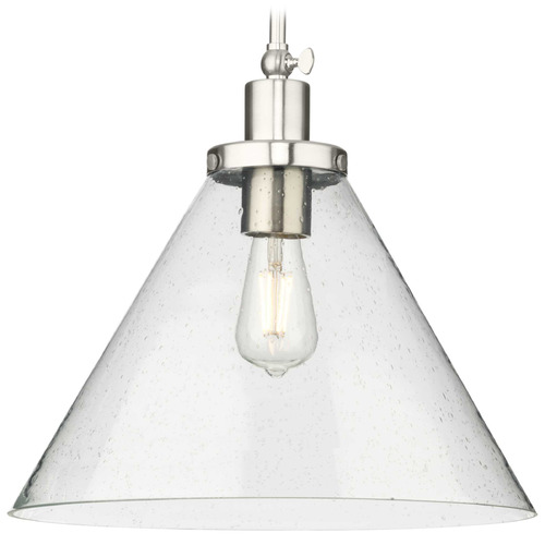 Progress Lighting Progress Lighting Hinton 1-Light Brushed Nickel Pendant P500384-009