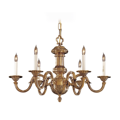 Chandelier in Classic Brass by Metropolitan Lighting