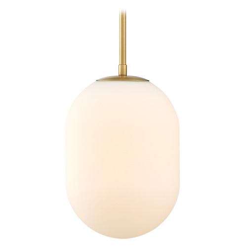 Designers Fountain Noor Brushed Gold Mini-Pendant Light with Oblong Shade