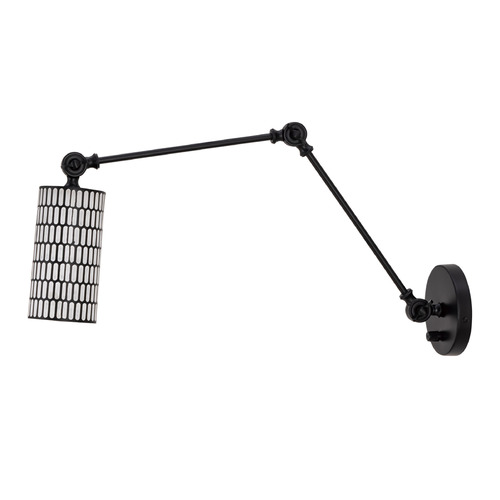 Maxim Lighting Shaka Black & White Swing Arm Lamp