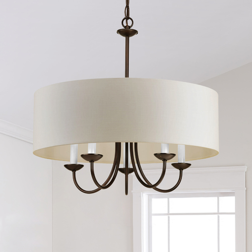 Progress Lighting Drum Pendant in Antique Bronze by Progress Lighting P4217-20