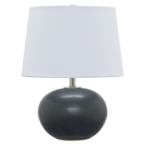 Scatchard Stoneware Black Matte Table Lamp by House of Troy Lighting