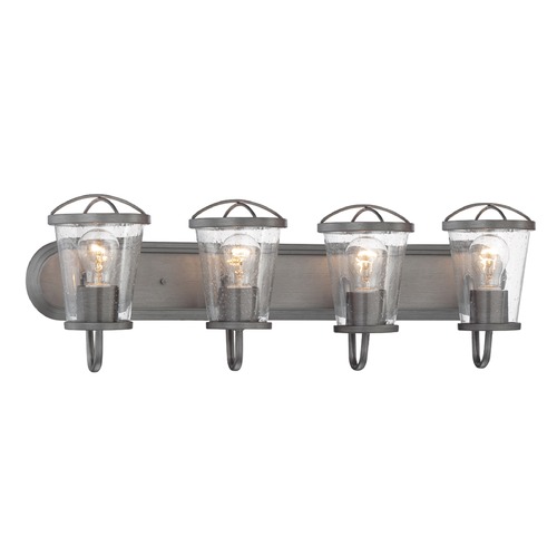 Designers Fountain Lighting Seeded Glass Bathroom Light Iron Designers Fountain Lighting 87004-WI