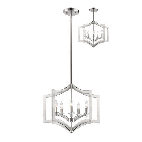 Z-Lite Zander Brushed Nickel Pendant by Z-Lite 6008-5BN