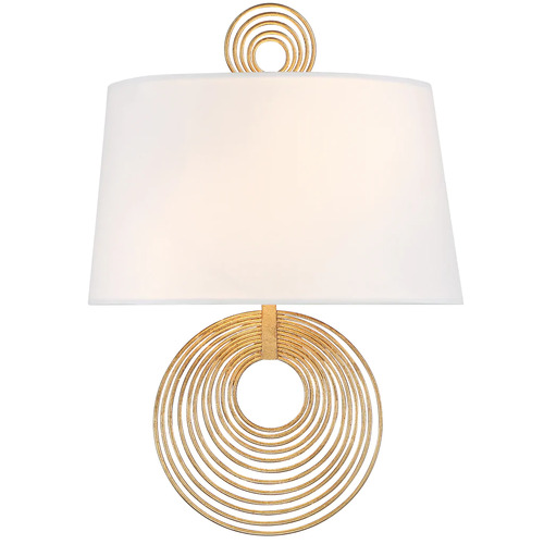 Crystorama Lighting Doral 2-Light Wall Sconce in Renaissance Gold by Crystorama Lighting DOR-B7702-RG