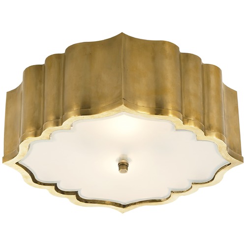 Visual Comfort Signature Collection Alexa Hampton Balthazar Flush Mount in Natural Brass by Visual Comfort Signature AH4025NBFG