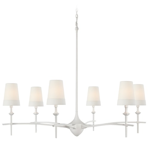 Visual Comfort Signature Collection Thomas OBrien Pippa Chandelier in Plaster White by Visual Comfort Signature TOB5737PWL