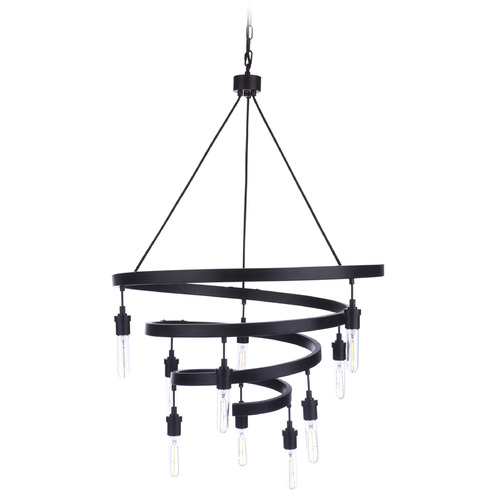 Tranquil Flat Black Chandelier by Craftmade Lighting
