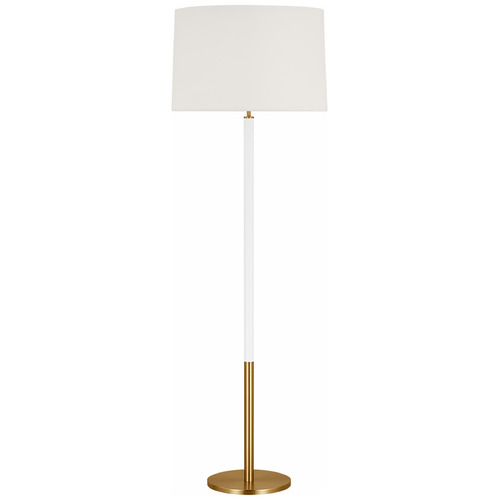Monroe Large Floor Lamp in Burnished Brass by Visual Comfort Studio