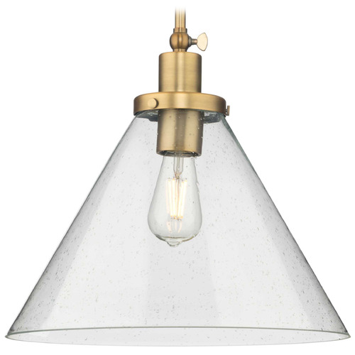 Progress Lighting Progress Lighting Hinton 1-Light Vintage Brass Pendant P500384-163