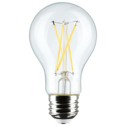 Satco Lighting 8W A19 2700K Clear Dimmable LED Light Bulb 4-Pack by Satco Lighting S12462
