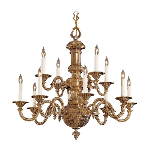 Chandelier in Classic Brass by Metropolitan Lighting