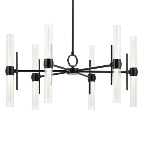 Riven 12-Light 3000K LED Chandelier in Black by Kichler Lighting