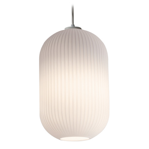 Afx Lighting Callie White Mini-Pendant Light with Oblong Shade