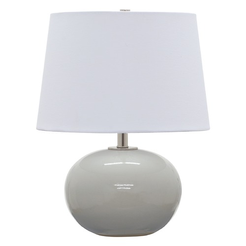 Scatchard Stoneware Gray Gloss Table Lamp by House of Troy Lighting