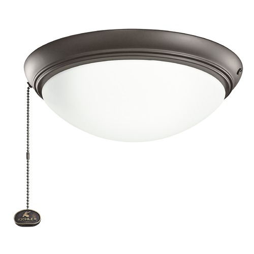 Low Profile LED Fan Light Kit in Satin Natural Bronze by Kichler Lighting