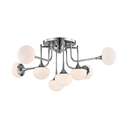 Hudson Valley Lighting Fleming Semi-Flush Mount in Polished Nickel by Hudson Valley Lighting 4708-PN