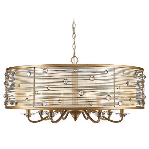 Golden Lighting Joia 8-Light Chandelier in Peruvian Gold by Golden Lighting 1993-8PG