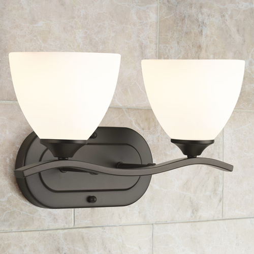 Progress Lighting Laird Antique Bronze 2-Light Bathroom Light by Progress Lighting P300096-020