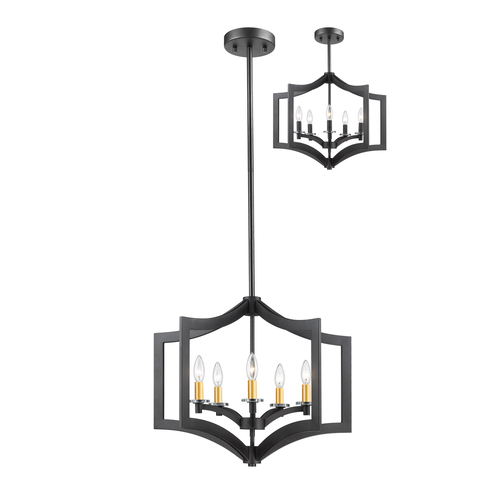 Z-Lite Zander Bronze Pendant by Z-Lite 6008-5BRZ